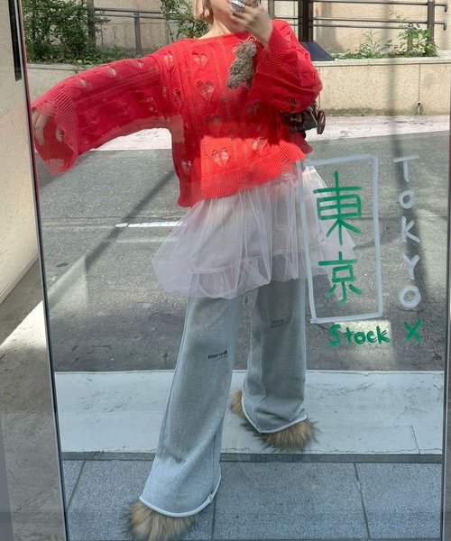 Alley Tokyo ニット セーター ハートダメージニット レディース