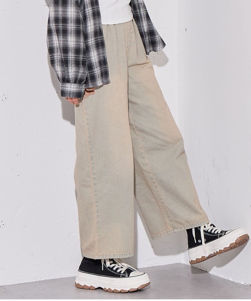 BISKEE パンツ ラインストーンデニムパンツ キッズ 子供服 女の子