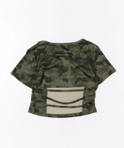 おしゃれスタ tシャツ 迷彩柄クロップドTシャツ レディース : ZOZOTOWN