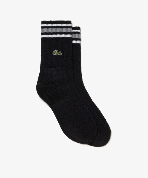 LACOSTE（ラコステ） 靴下 ウィメンズケーブルニットボーダーソックス