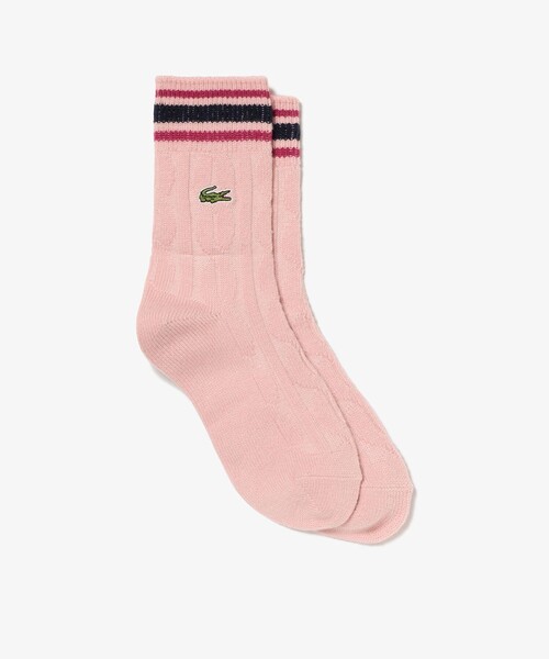 LACOSTE（ラコステ） 靴下 ウィメンズケーブルニットボーダーソックス