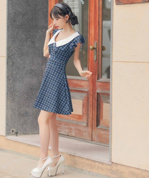 Tika（ティカ） ワンピース 韓国ファッション ワンピース 襟付き