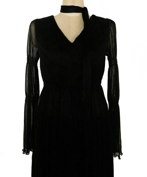 My shawty（マイシャウティー） ドレス lame pleats dress : ZOZOTOWN