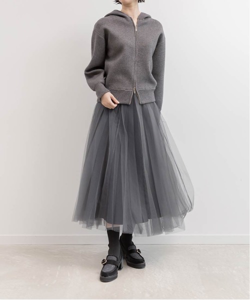 RANDA パールリボンニットドッキングブーツ グレーMサイズ ランダ RANDAパールリボンニットドッキングブーツ （GRAY） -靴