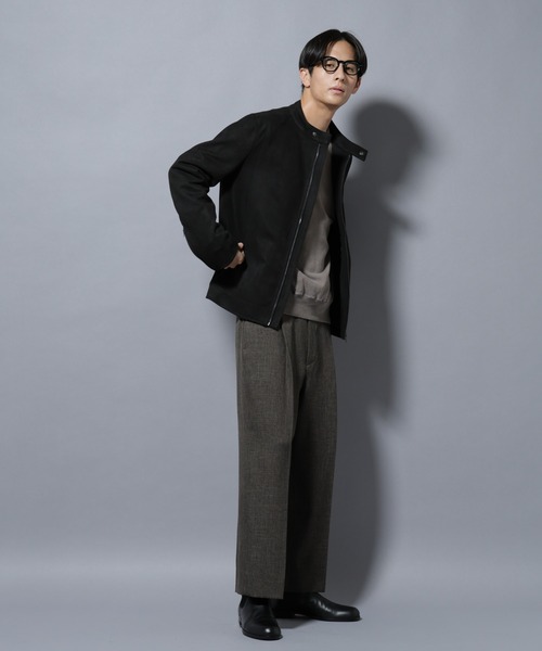 NANO universe（ナノ・ユニバース） 革ジャン ライダース フェイク