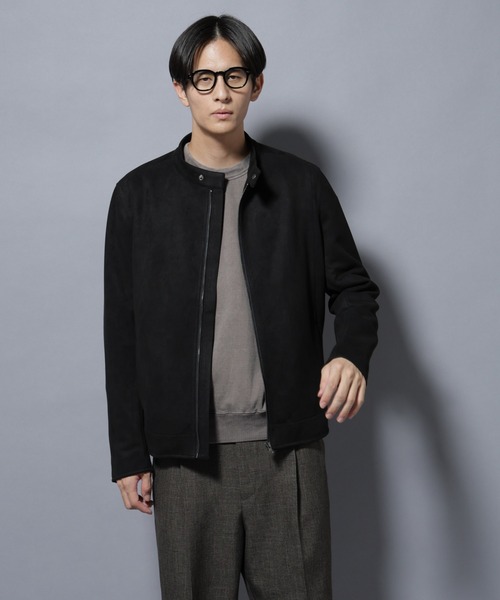 NANO universe（ナノ・ユニバース） 革ジャン ライダース フェイク