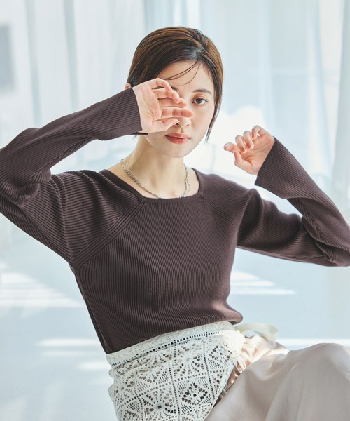 LAKOLE（ラコレ） ニット セーター 12ゲージリブ2WAYプルオーバー