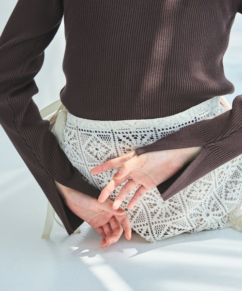 LAKOLE（ラコレ） ニット セーター 12ゲージリブ2WAYプルオーバー