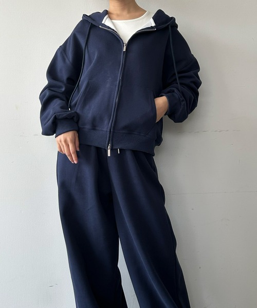 Ampirula セットアップ フード付きパーカー ワイドパンツ セットアップ