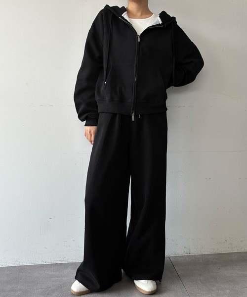 Ampirula セットアップ フード付きパーカー ワイドパンツ セットアップ