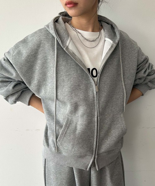Ampirula セットアップ フード付きパーカー ワイドパンツ セットアップ 