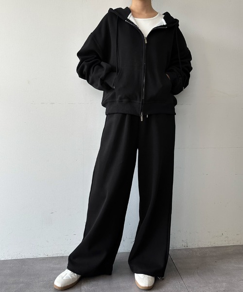 Ampirula セットアップ フード付きパーカー ワイドパンツ セットアップ