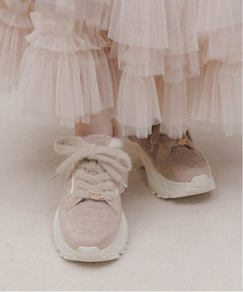 RANDA（ランダ） スニーカー 「TOM and JERRY」ファーデザイン