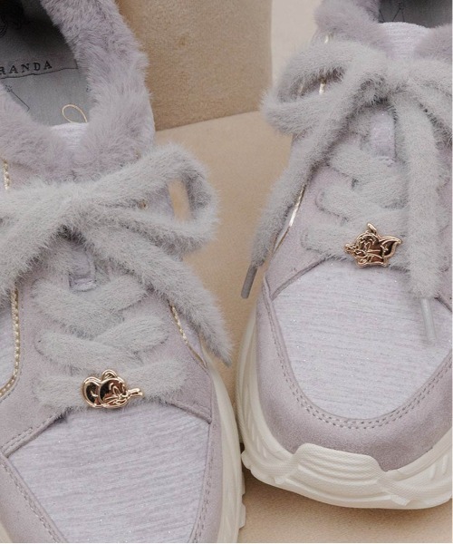 RANDA（ランダ） スニーカー 「TOM and JERRY」ファーデザイン