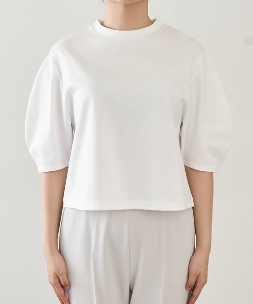 「Whim Gazette」 半袖Tシャツ FREE オフホワイト レディース_画像2