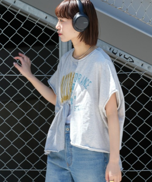「etsinta」 半袖カットソー ONE SIZE グレー レディース_画像6