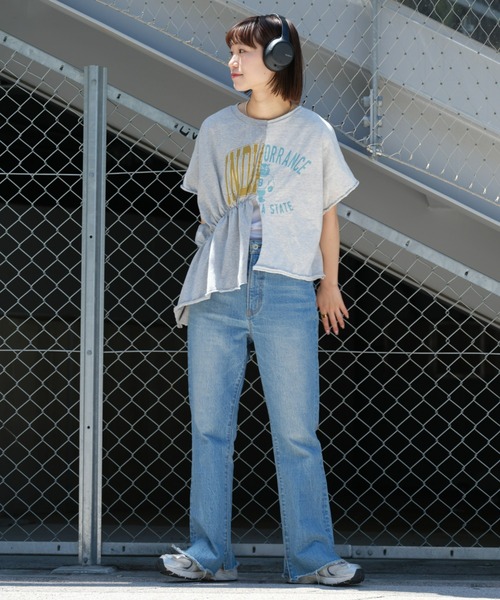 「etsinta」 半袖カットソー ONE SIZE グレー レディース_画像7