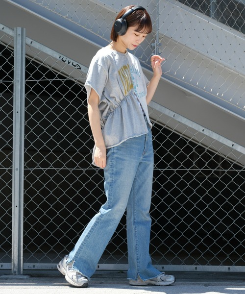 「etsinta」 半袖カットソー ONE SIZE グレー レディース_画像9