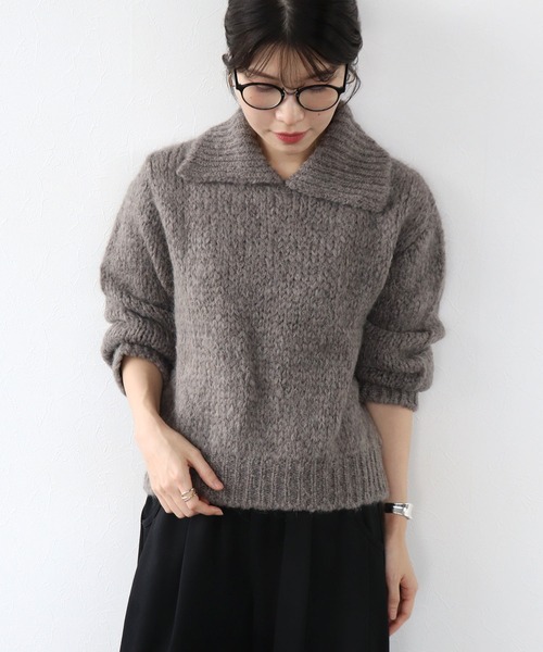 TRICOTS JEAN MARC ニット セーター CLAUDIAオープンカラーニット