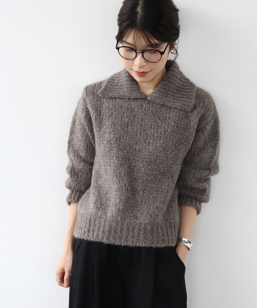 TRICOTS JEAN MARC ニット セーター CLAUDIAオープンカラーニット