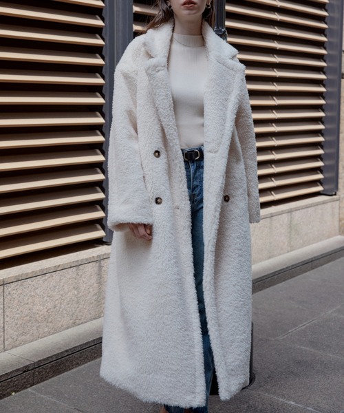 ACYM（アシーム） コート アウター テディボアロングコート レディース