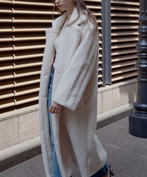 ACYM（アシーム） コート アウター テディボアロングコート レディース
