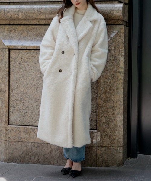ACYM（アシーム） コート アウター テディボアロングコート レディース