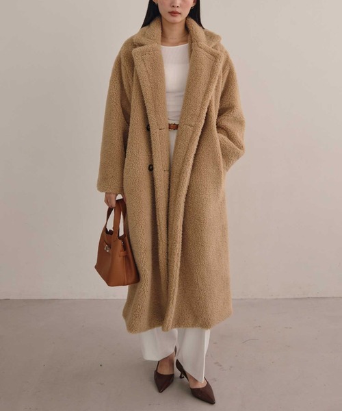 美品 ACYM アシーム　テディーボアコート ACYM（アシーム） コート アウター テディボアロングコート レディース