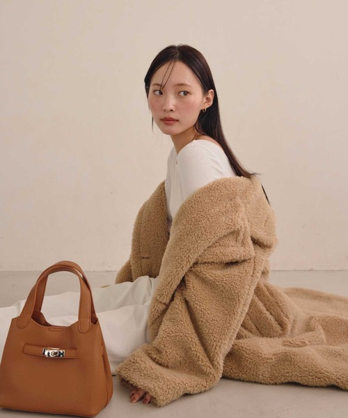 ACYM（アシーム） コート アウター テディボアロングコート レディース