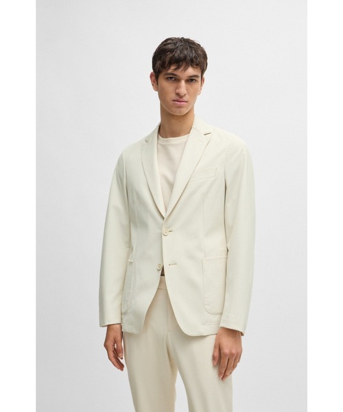 希少XL HUGO BOSS シルク45% 薄手 テーラードジャケット 2B BOSS（HUGO BOSS） ジャケット テーラードジャケット パッカブル