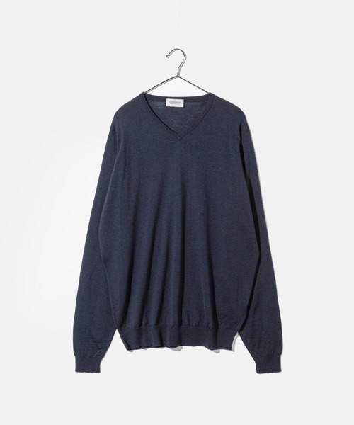 【美品】  JOHN SMEDLEY / ジョンスメドレー | メリノウール Vネックニット | S | グレー | メンズ JOHN SMEDLEY（ジョンスメドレー） セーター ニット JOHN SMEDLEY
