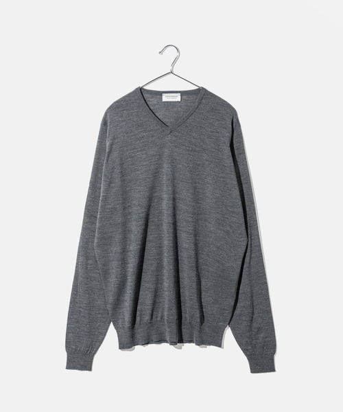 【新品未使用タグ付】ジョンスメドレー メリノウール 長袖 ニット Vネック S JOHN SMEDLEY（ジョンスメドレー） セーター ニット JOHN SMEDLEY