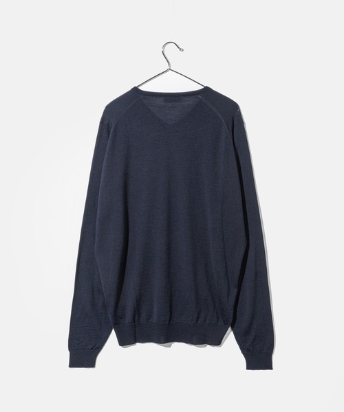 【新品未使用タグ付】ジョンスメドレー メリノウール 長袖 ニット Vネック S JOHN SMEDLEY（ジョンスメドレー） セーター ニット JOHN SMEDLEY