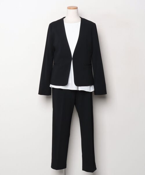 グローバルワーク セットアップ フォーマルスーツ ノーカラー ブラック GLOBAL WORK（グローバルワーク） セットアップ MEDIUM ブラック