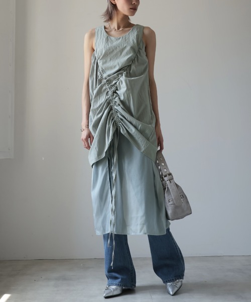 「Ulysses」 「Doula Doula」ノースリーブワンピース F ベージュ レディース_画像7