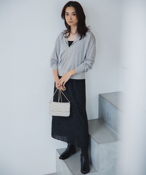 23区（ニジュウサンク） ジップアップパーカー 38 グレー レディース