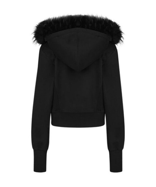 skoot ファー付き黒パーカー SKOOT（スクート） パーカー FUR HOODIE メンズ レディース : ZOZOTOWN