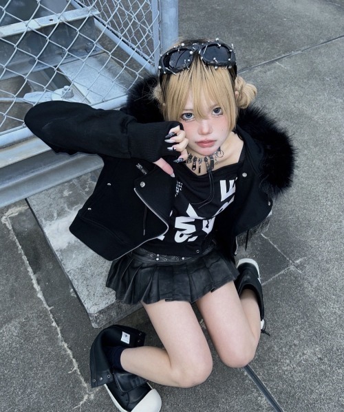 NOT KNOWING パーカー 「NOT KNOWING」RIDER FUR HOOD ZIP UP