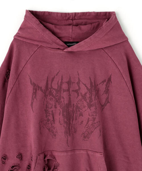NOT4NERD パーカー NOT4NERD/ノットフォーナード/Destroyed Pigment 