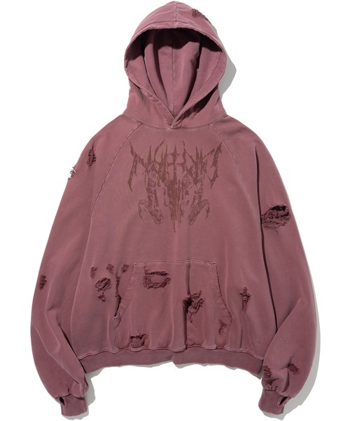 NOT4NERD パーカー NOT4NERD/ノットフォーナード/Destroyed Pigment