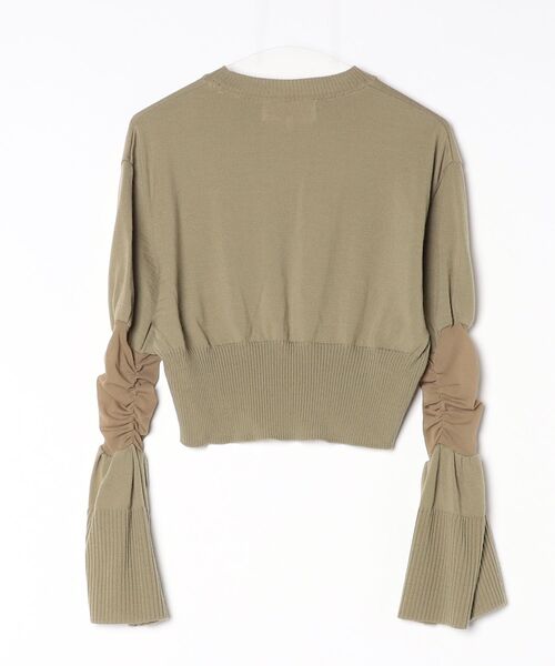 「AKIRANAKA」 フリル長袖ニット 2 グリーン レディース_画像2