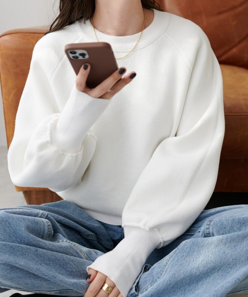 「DISCOAT」 長袖ニット FREE グレー レディース_画像3