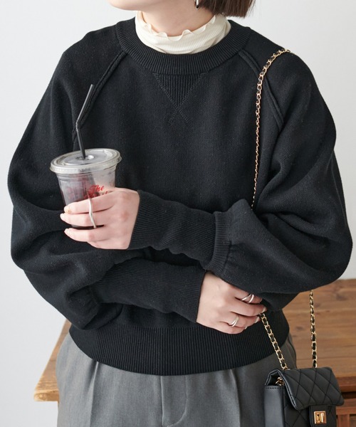 「DISCOAT」 長袖ニット FREE グレー レディース_画像6