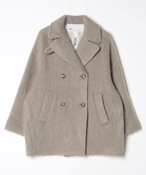 24AW✨ティッカ ウールショートコート ピーコート グレー 6.4万 24AW✨ティッカ ウールショートコート ピーコート グレー 6.4万 TICCA