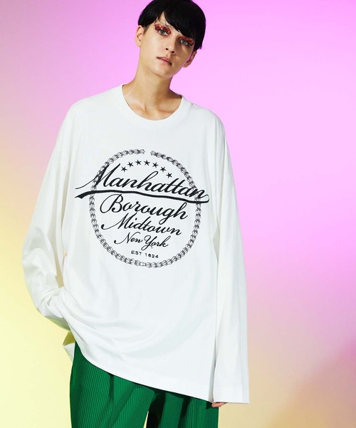 メゾンスペシャル　ロンT MAISON SPECIAL（メゾンスペシャル） 長袖Tシャツ 1 ホワイト メンズ