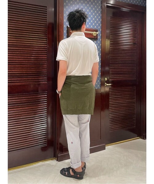 「BROOKS BROTHERS」 半袖ポロシャツ SMALL チャコール メンズ_画像5