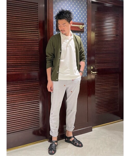 「BROOKS BROTHERS」 半袖ポロシャツ SMALL チャコール メンズ_画像6