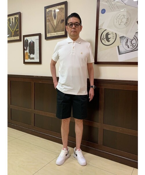 「BROOKS BROTHERS」 半袖ポロシャツ SMALL チャコール メンズ_画像7
