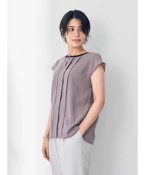 「YECCA VECCA」 ノースリーブブラウス FREE ネイビー レディース_画像6