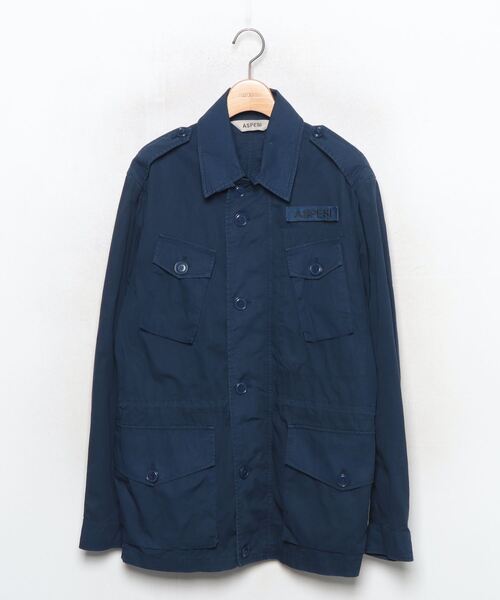 ASPESI（アスペジ） ミリタリージャケット L ブルー メンズ : ZOZOTOWN